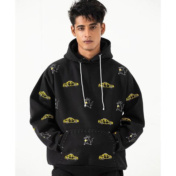 ONE432 HOODIE 33 Rat Race Hand Stich Handmade Streetwear Size Large 1908 - Picture 1 of 13